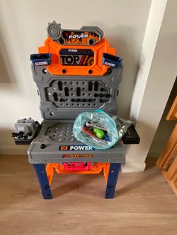 Toddler Power Tool Bench and Accessories