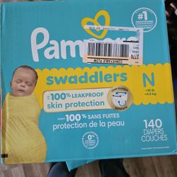 Pampers Size N - 140 DIAPERS