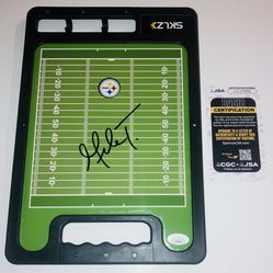 MIKE TOMLIN SIGNED AUTOGRAPHED PITTSBURGH STEELERS COACHING CLIPBOARD JSA COA!