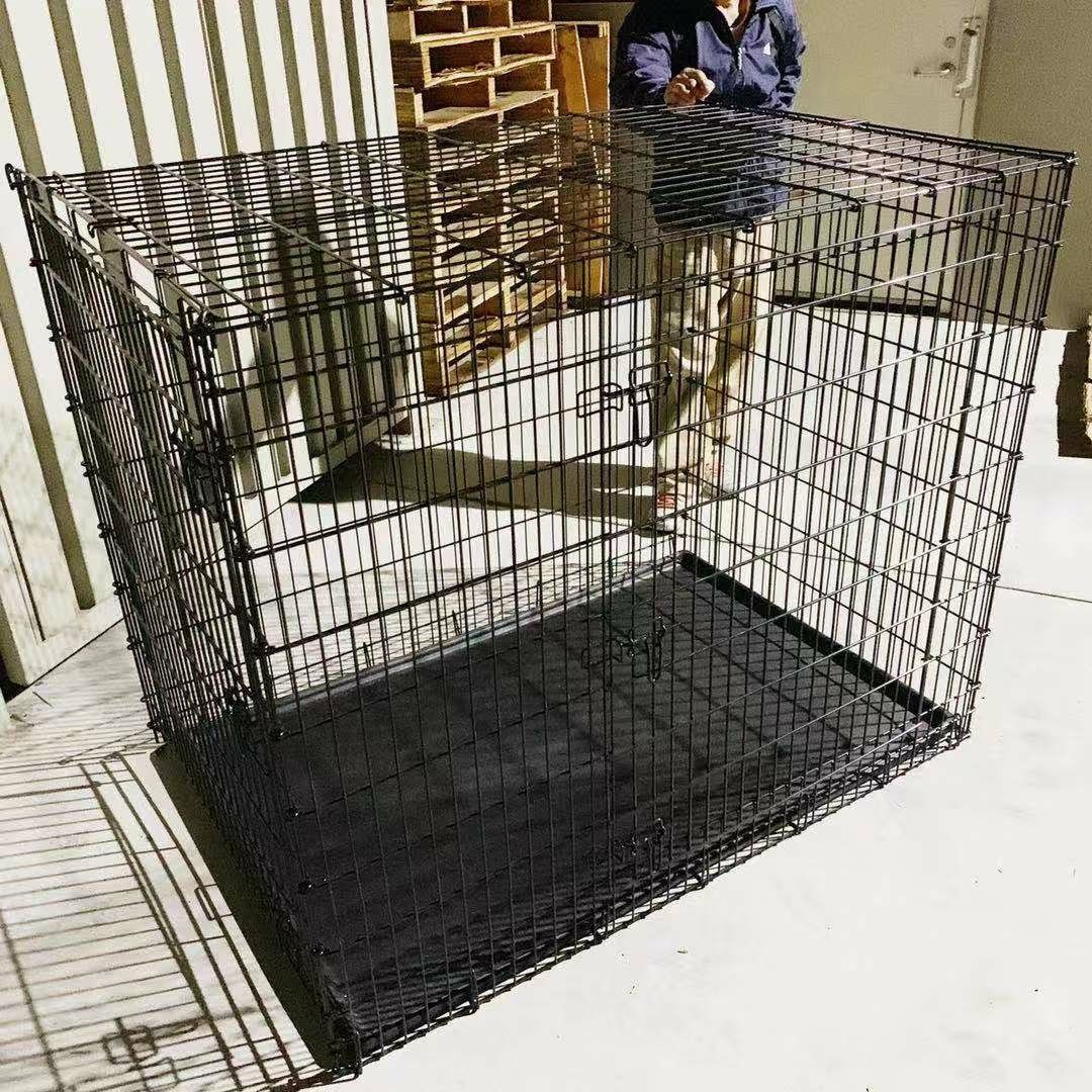 XXL 54x36x45 inches tall large 2 doors heavy duty dog cage crate kennel 200 lbs capacity assembly required some minor wear and tear jaula de perro