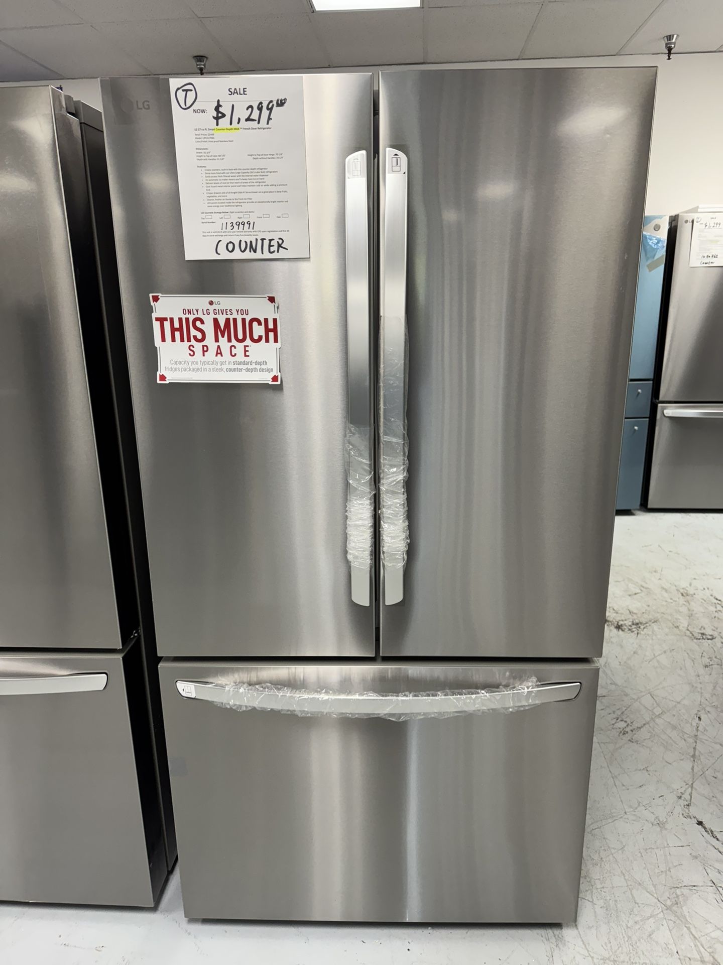 27 cu. ft Counter Depth Refrigerator With Internal Water And Ice