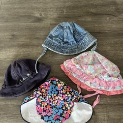 Baby Girl Hats X4