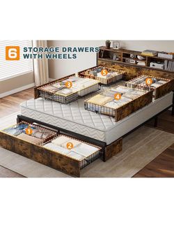 King Size Bed Frame Delivery Available Brand New Drawers