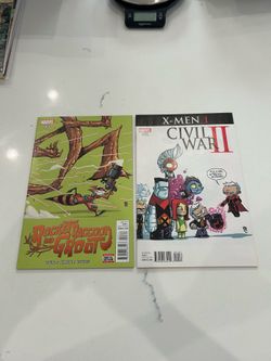 Two Books: CIVIL WAR II: X-MEN #1 and Rocket Raccoon and Groot #3, Skottie Young Covers, High Grades