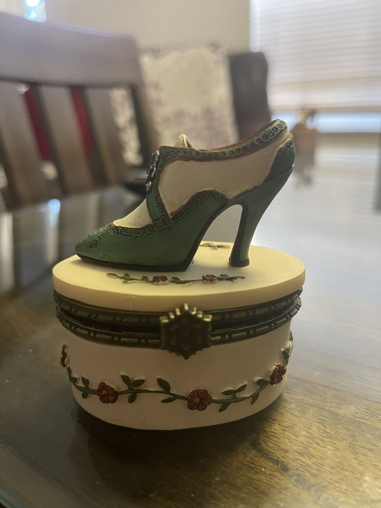 Antique Shoe Jewelry Box (small