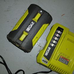 Ryobi 40V Lithium Battery and Charger $40.00 