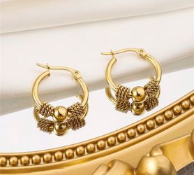 ✨GOLD PLATED HOOPS OVER STAINLESS STEEL