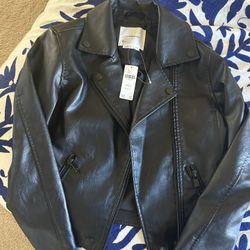 Anthropologie Faux Leather Moto Jacket