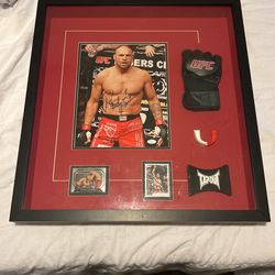 Randy Couture Signed Memorial Frame 