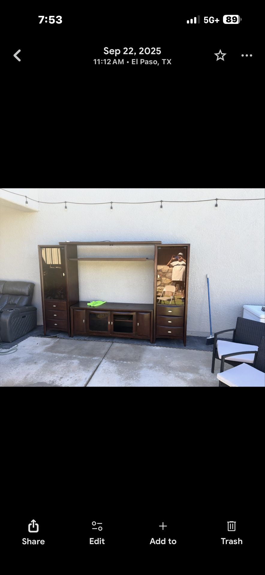 Bedroom Set And Entertainment For 79” TV