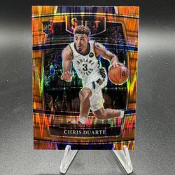2021-22 Panini Select - Concourse Chris Duarte #41 Orange Flash Prizm (RC)