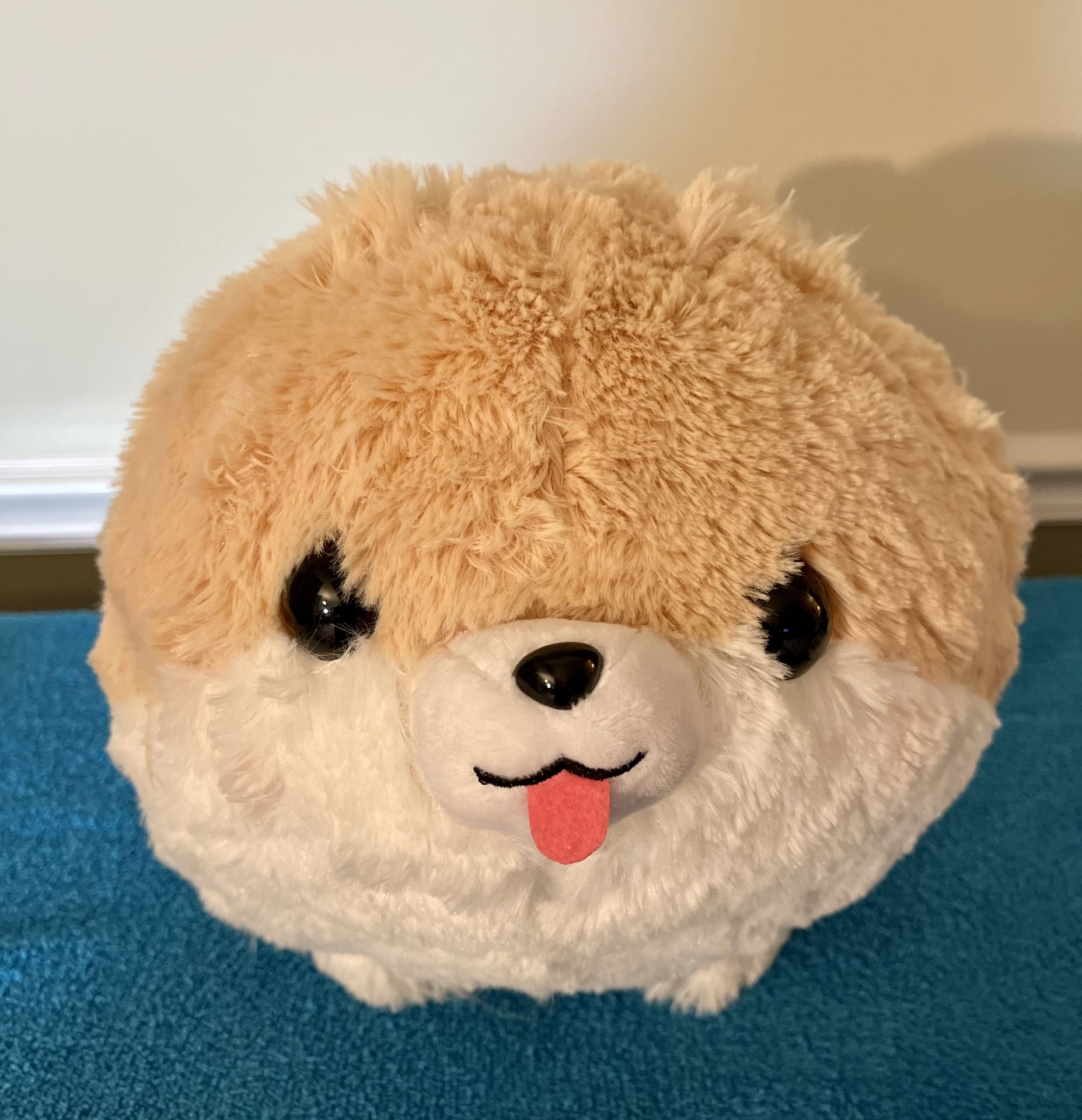 Amuse Collection Round “Fuwa-mofu Pometan" Pomeranian Dog Plush NWT