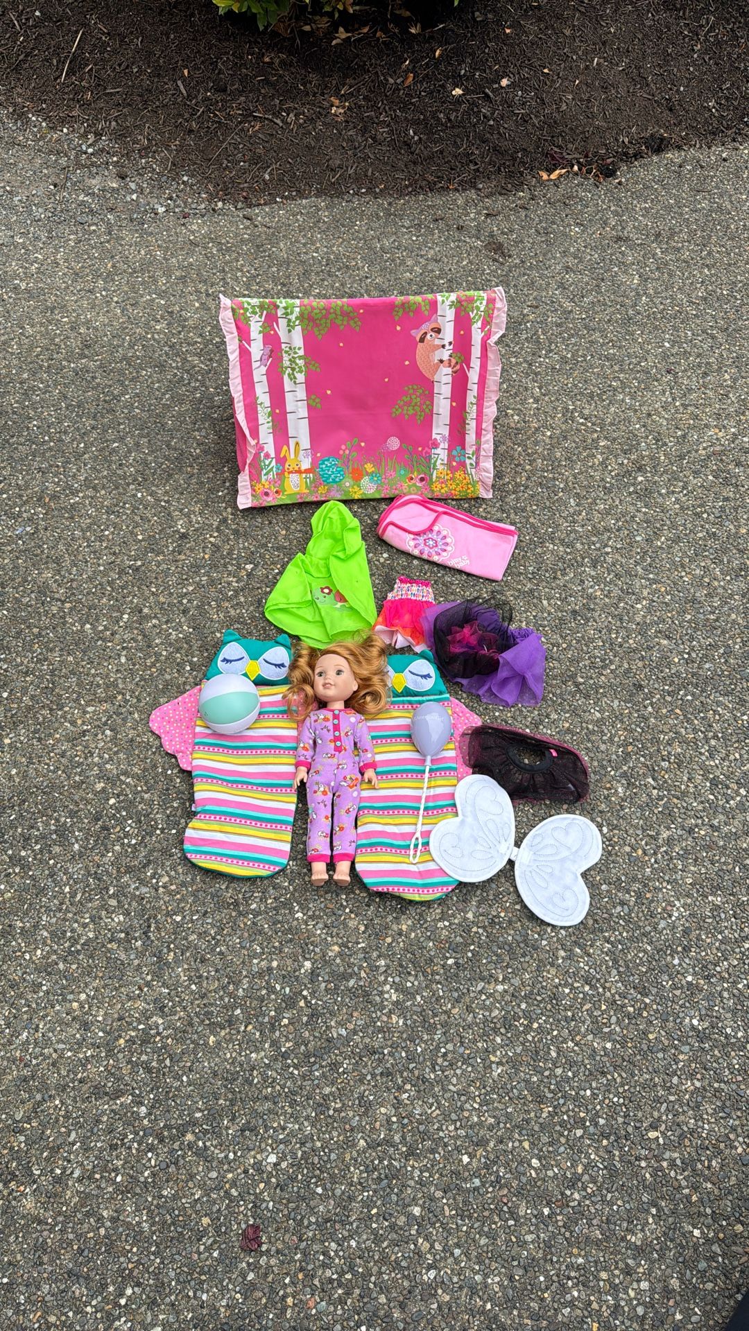 American Girl Doll With Tent And Accessories