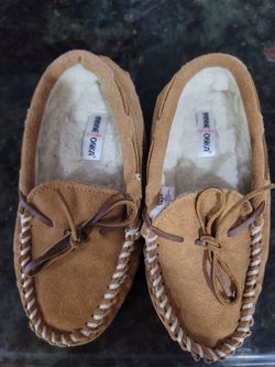 Minne Tonka Moccasins Boys lined Slippers MinneTonka