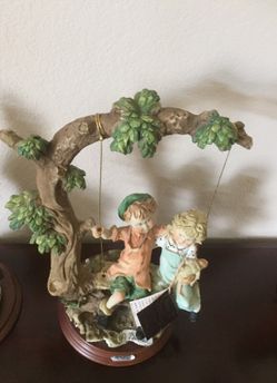 Capodimonte Auro Belcori original statues with tags