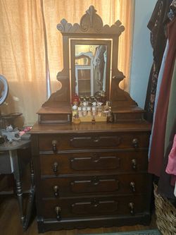 Antique Victorian Dresser with Mirror