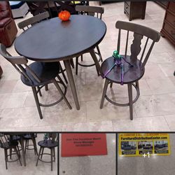 COUNTER HEIGHT TABLE AND CHAIRS! WE SELL FOR LESS. 