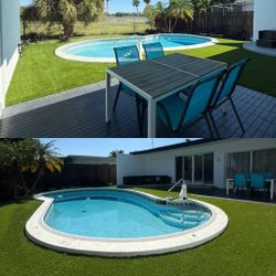 Pool Deck Artificial Grass Installation Services 