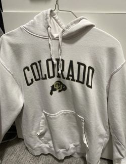 Colorado University Hooded Sweater White Unisex XL  Sweatshirt