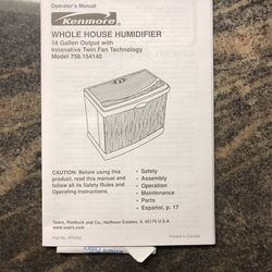 Humidifier By Sears Whole House