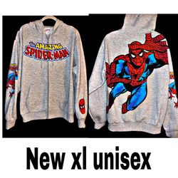 New spider man hoodie unisex xl