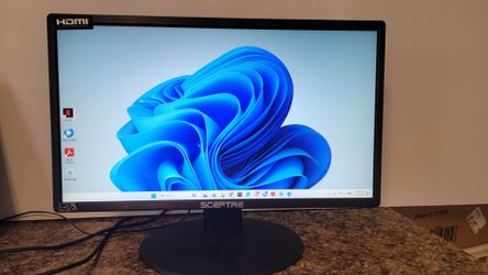Sceptre 20" 1600x900 75 Hz Ultra Thin LED Monitor 2x HDMI VGA Built-in Speakers, Machine Black Wide Viewing Angle 170° (Horizontal) / 160° (Vertical)