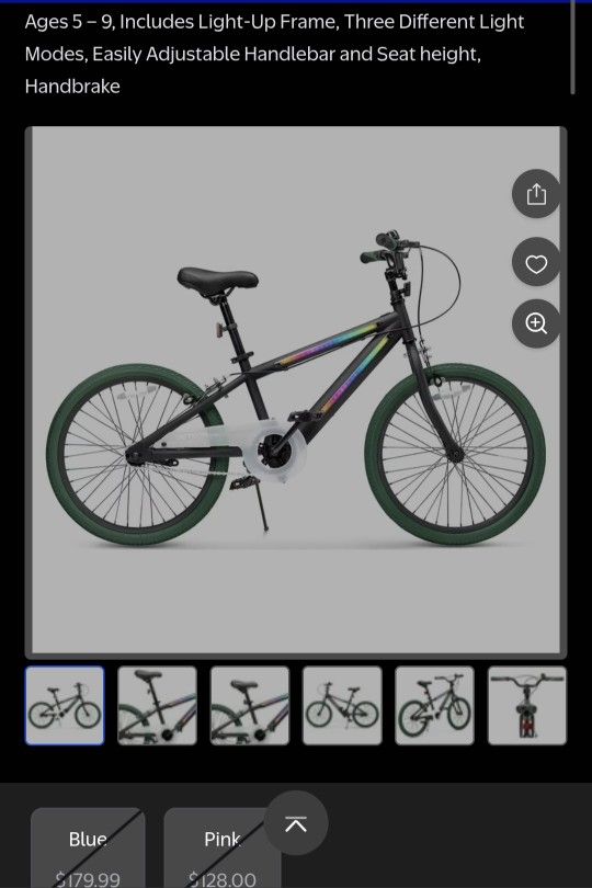 Green Kids Bike Almost New Condition
