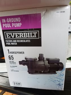 Everbilt in ground above ground pool pump