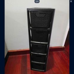 Tower drawer storage bins organization woven stackable Tools Makeup Bathroom