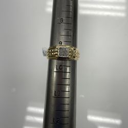 14k yellow gold ring diamonds- 148558-1 