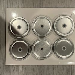 Mudder Metal Mason Canning Jar Lids with Straw Hole X 6