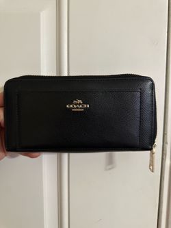 Coach long zip around wallet