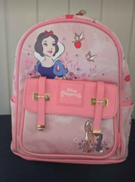 BNWT Wondapop Disney Princess Snow White Vegan Leather Backpack Pink