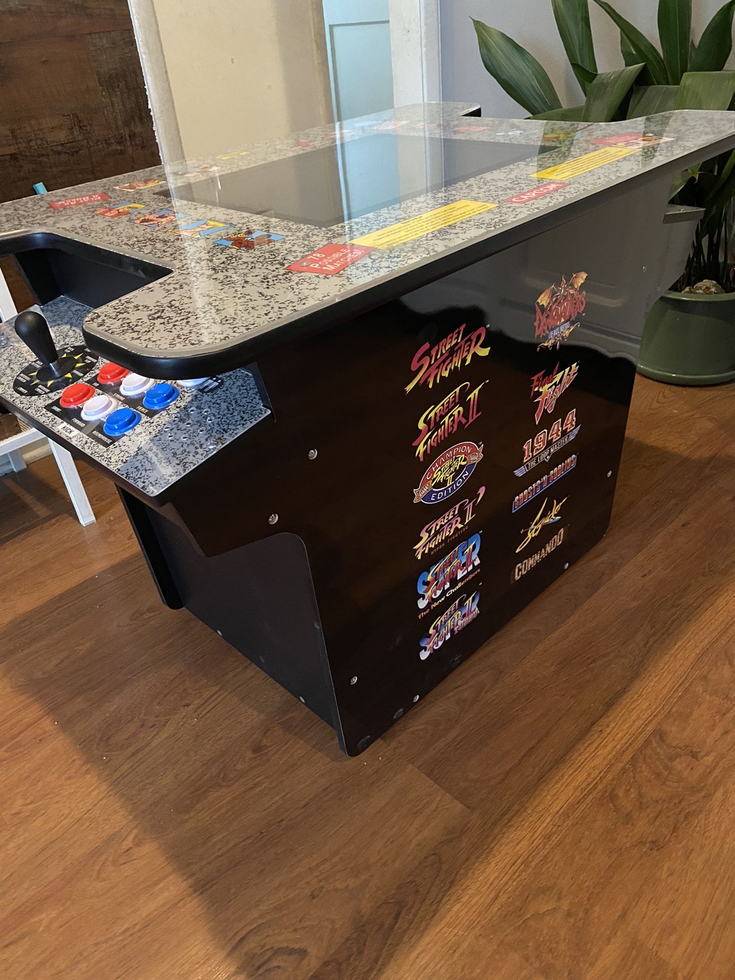 Arcade 1Up - Deluxe 12-in-1 Head to Head Cocktail Table with Split Screen Street Fighter & More