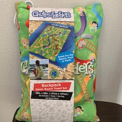 Hasbro Chutes And Ladders Game Beach Towel Set