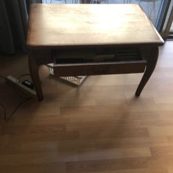 Old Tiger Oak Library Table 