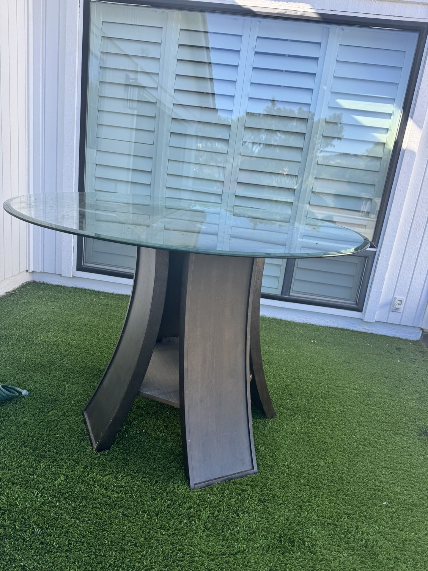Outdoor/Indoor Glass top Table