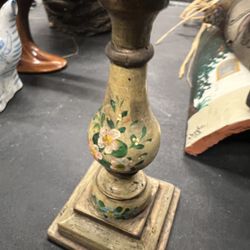 Vintage Hand-Painted Candle Holder