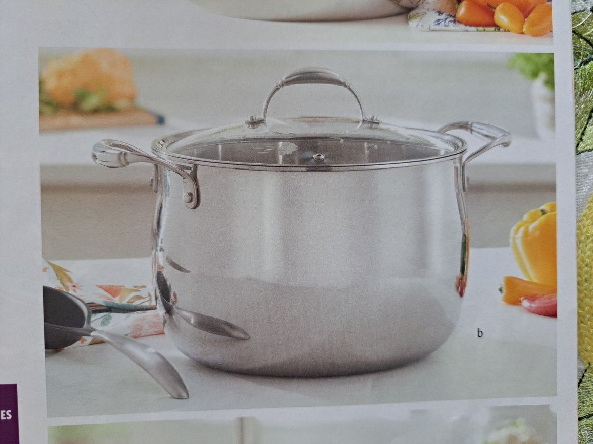 OLLA DE 12 QT DE ACERO INOXIDABLE TRI PLY PRINCESS HOUSE 🫒 🌷