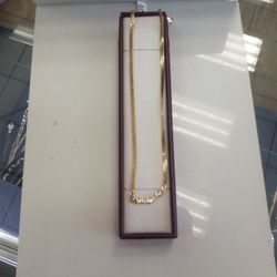 Pendant Chain 14K 12.6G 0.5 Karat Natural Diamonds 