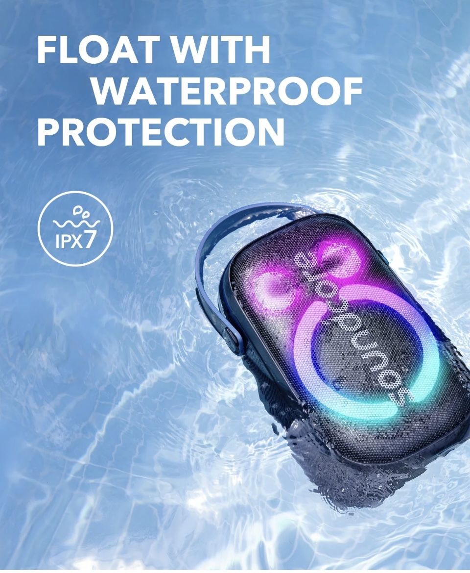 soundcore by Anker- Rave Neo 2 Portable Speaker, 80W, IPX7, 18-Hour Playtime