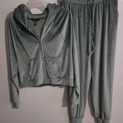 Victoria Secret velour hoodie and pants set