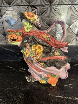 Harvest Witch Pitcher Fitz And Floyd