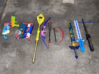 Nurf Gun, Swords etc.
