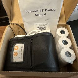 Portable Printer With Permanent Lithium Battery Pack 