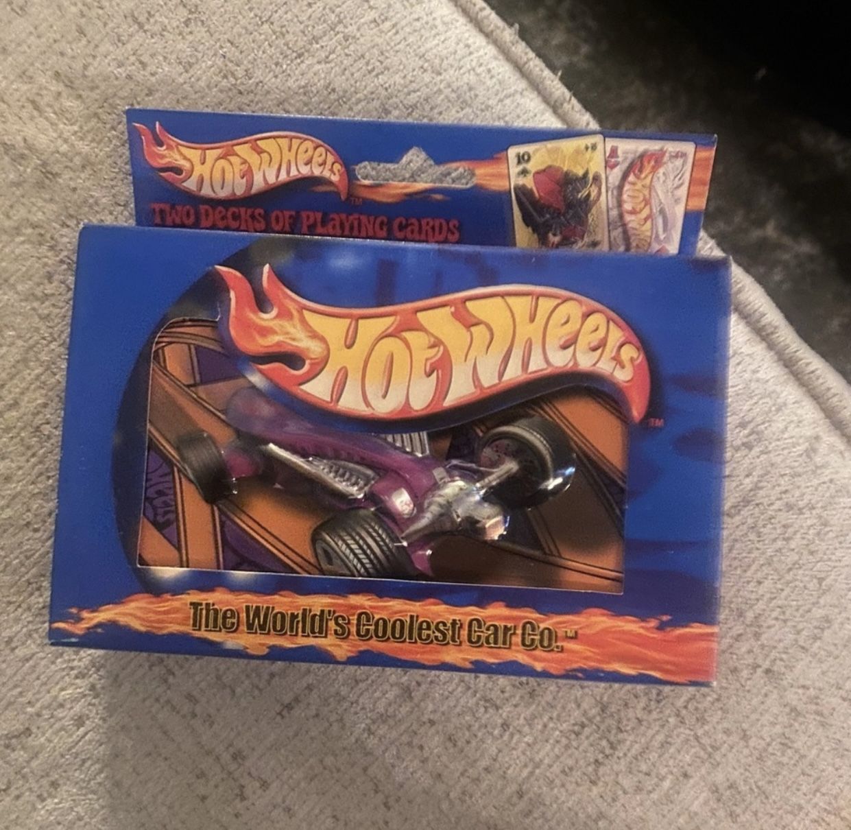 Hot Wheels Playing Cards With Tin Case, 2 Sets