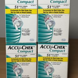 4 Box Accu-Chek Compact 51 Test Strips