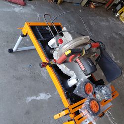 Miter saw craftsman with new work bench