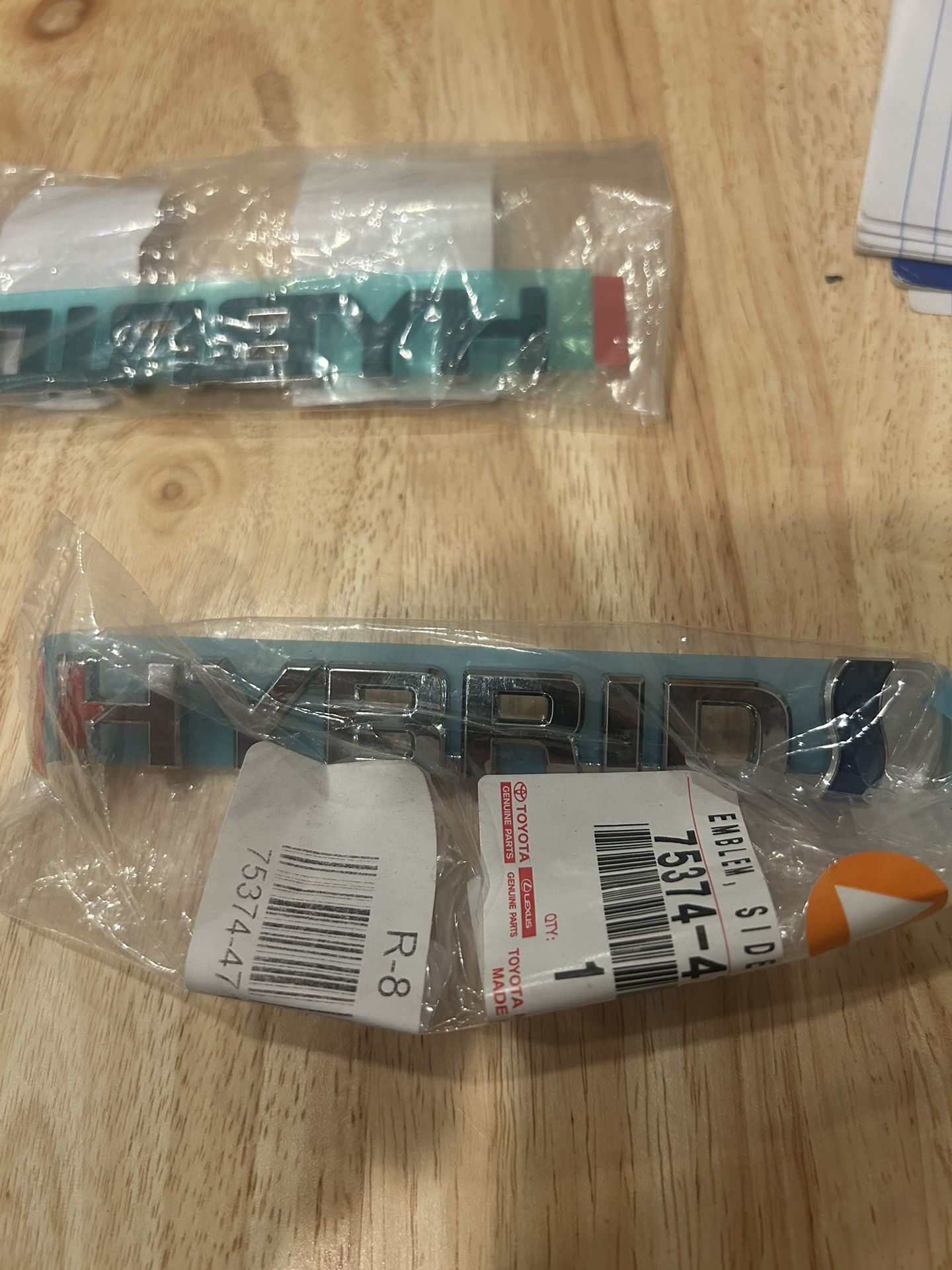 OEM Toyota/lexus Hybrid Badges