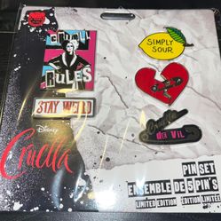DISNEY Cruella LIMITED EDITION Pin Set of 5 (NEW)